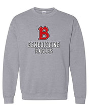 Load image into Gallery viewer, Benedictine University B Crewneck Sweatshirt - Sport Grey
