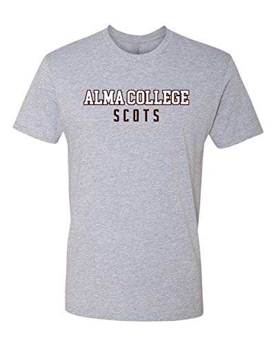 Alma College Scots Two Color Exclusive Soft Shirt - Heather Gray