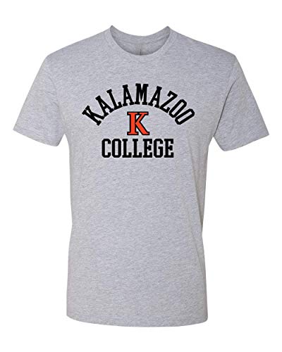 Kalamazoo K College Arched Two Color T-Shirt - Heather Gray