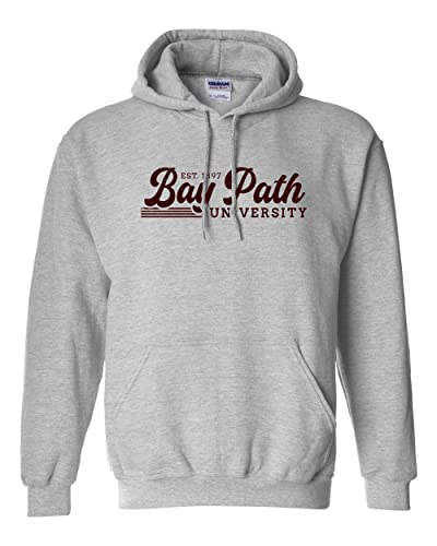 Vintage Bay Path University Hooded Sweatshirt - Sport Grey