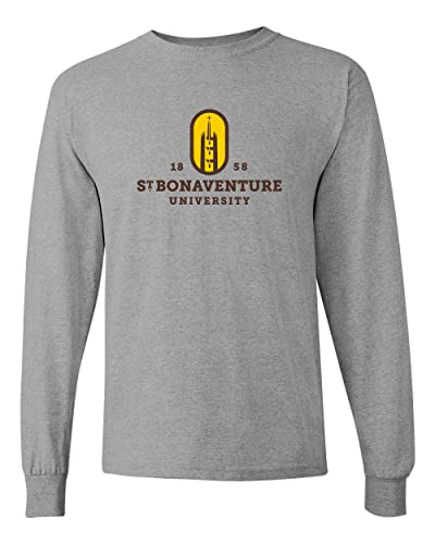 St Bonaventure University Long Sleeve Shirt - Sport Grey
