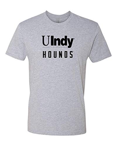 University of Indianapolis UIndy Hounds Black Text T-Shirt - Sport Grey