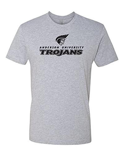 Anderson University Trojans Stacked Exclusive Soft T-Shirt - Heather Gray