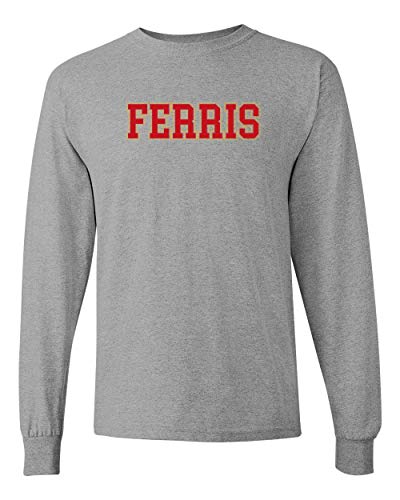 Ferris Block Letters Two Color Long Sleeve - Sport Grey
