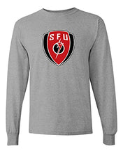 Load image into Gallery viewer, Saint Francis SFU Shield Long Sleeve T-Shirt - Sport Grey
