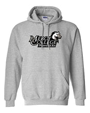 Load image into Gallery viewer, Mercy College Stacked Logo Hooded Sweatshirt - Sport Grey
