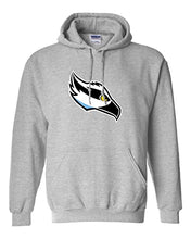 Load image into Gallery viewer, Stockton University Full Color Mascot Hooded Sweatshirt - Sport Grey
