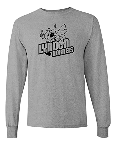 Northern Vermont Lyndon Hornets Long Sleeve Shirt - Sport Grey