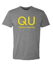 Load image into Gallery viewer, Quincy University QU Soft Exclusive T-Shirt - Dark Heather Gray
