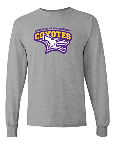 Kansas Wesleyan University Long Sleeve T-Shirt - Sport Grey
