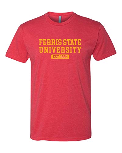 Ferris State University EST One Color Exclusive Soft Shirt - Red