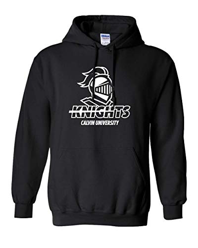 Premium Calvin University 1 Color Knights Adult Hooded Sweatshirt - Black