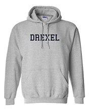 Load image into Gallery viewer, Drexel University Drexel Navy Text Hooded Sweatshirt - Sport Grey
