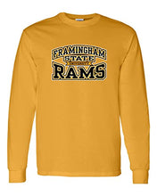 Load image into Gallery viewer, Framingham State University Stacked Long Sleeve Shirt - Gold
