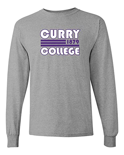 Retro Curry College Long Sleeve Shirt - Sport Grey