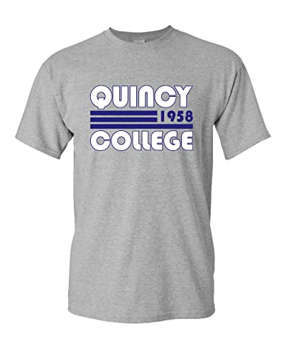 Retro Quincy College T-Shirt - Sport Grey