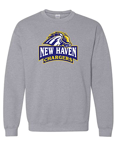 University of New Haven Full Mascot Crewneck Sweatshirt - Sport Grey