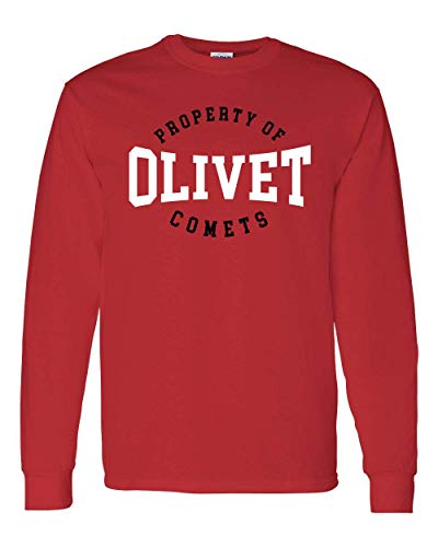 Olivet College Property of Two Color Long Sleeve - Red
