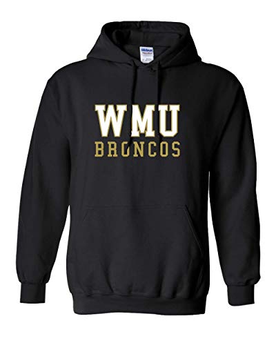 WMU Broncos Two Color Hooded Sweatshirt - Black