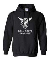 Load image into Gallery viewer, Ball State University One Color Official Logo Hooded Sweatshirt - Black
