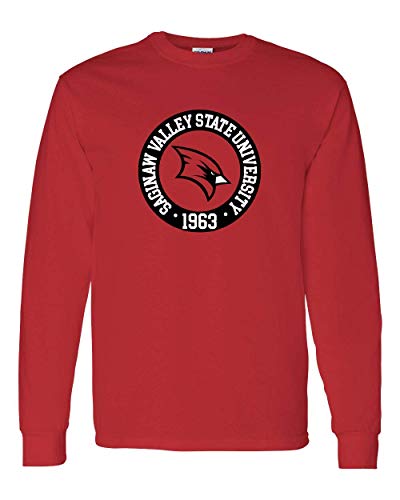Saginaw Valley Circle Two Color Long Sleeve - Red
