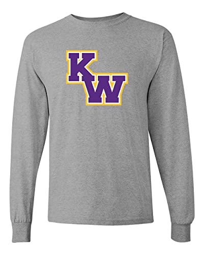 Kansas Wesleyan University KW Long Sleeve T-Shirt - Sport Grey