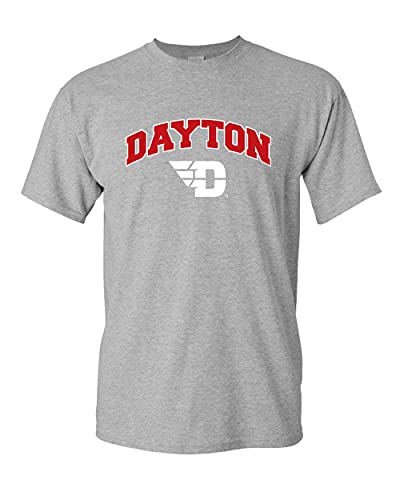 University of Dayton D Block Two Color T-Shirt - Sport Grey