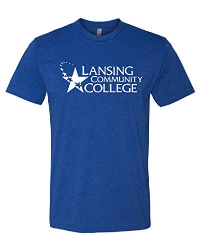 Lansing Community College Logo One Color Exclusive Soft Shirt - Royal