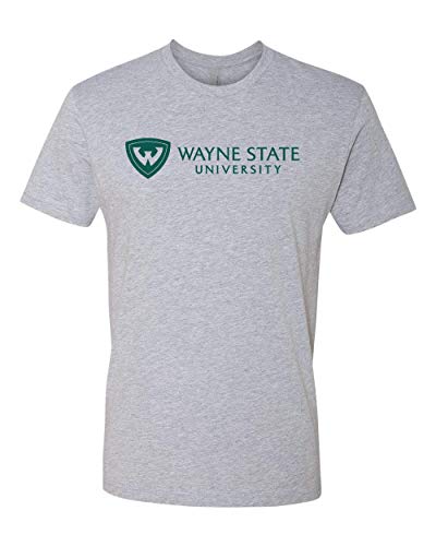Premium Wayne State University One Color T-Shirt WSU Logo Apparel Mens/Womens T-Shirt - Heather Gray