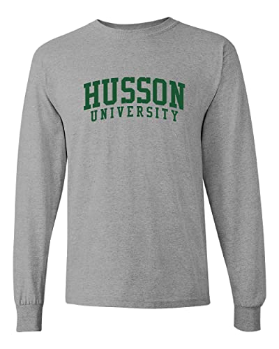 Husson University Long Sleeve Shirt - Sport Grey