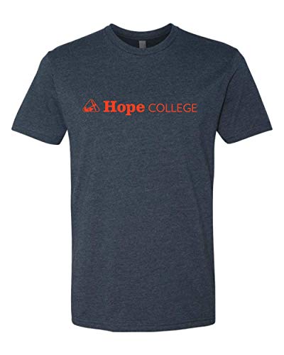 Hope College Horizontal 1 Color Exclusive Soft Shirt - Midnight Navy