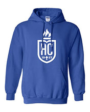 Load image into Gallery viewer, Hilbert College Shield Hooded Sweatshirt - Royal

