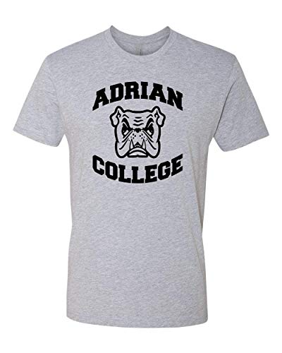 Adrian College Stacked Black Logo T-Shirt - Heather Gray