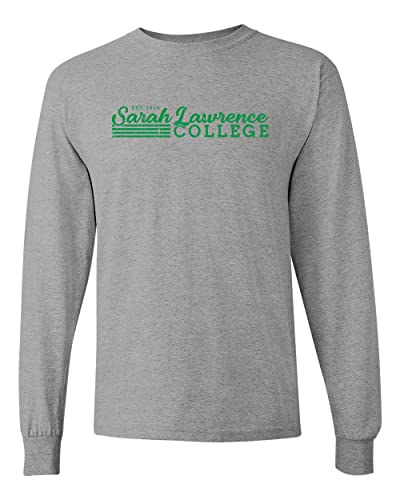 Vintage Sarah Lawrence College Long Sleeve Shirt - Sport Grey