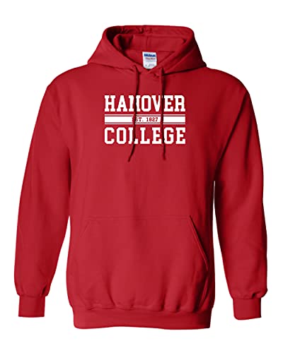 Hanover College EST One Color Hooded Sweatshirt - Red