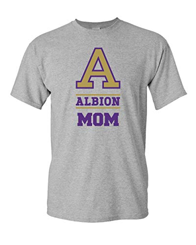 Albion College A Albion MOM T-Shirt | Albion Britons Parent Mens/Womens T-Shirt - Sport Grey