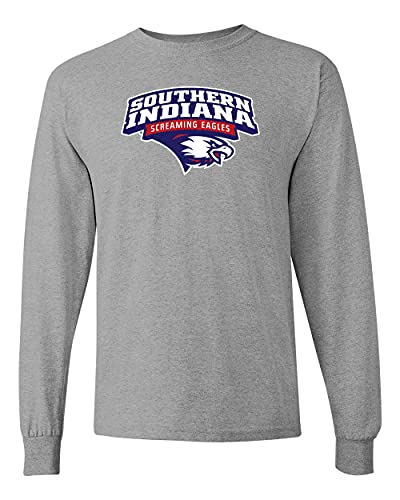 Southern Indiana Screaming Eagles Full Color Long Sleeve Shirt - Sport Grey