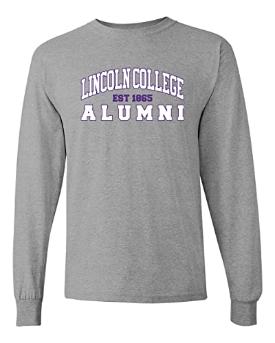 Lincoln College Alumni Long Sleeve T-Shirt - Sport Grey
