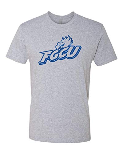 Premium Florida Gulf Coast FGCU Blue One Color T-Shirt Florida Gulf Coast University Logo Apparel Mens/Womens T-Shirt - Heather Gray