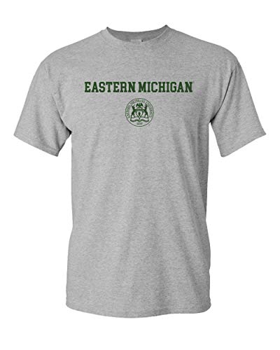 Eastern Michigan One Color Text T-Shirt | EMU Eagles Pride Mens/Womens T-Shirt - Sport Grey