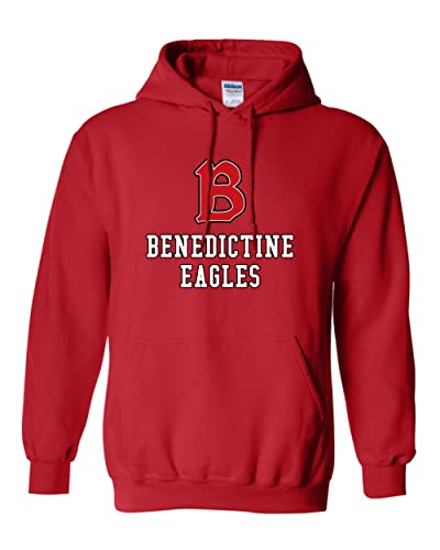 Benedictine University B Hooded Sweatshirt - Red