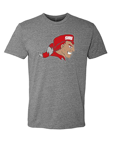 Sacred Heart Pioneers Mascot Exclusive Soft T-Shirt - Dark Heather Gray