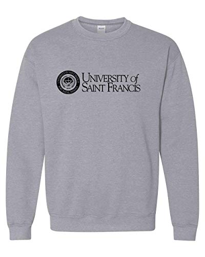 Saint Francis Black Text Crewneck Sweatshirt - Sport Grey