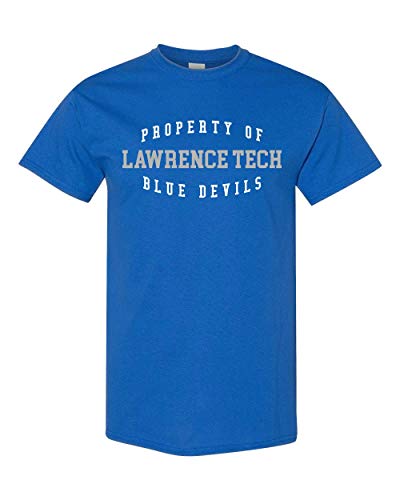Property of Lawrence Tech Blue Devils 2 Color T-Shirt - Royal