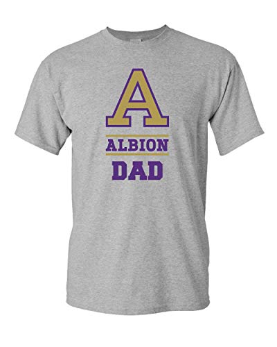 Albion College A Albion DAD T-Shirt | Albion Britons Parent Mens/Womens T-Shirt - Sport Grey
