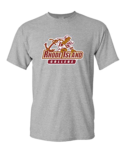 Rhode Island College Full Mascot T-Shirt - Sport Grey