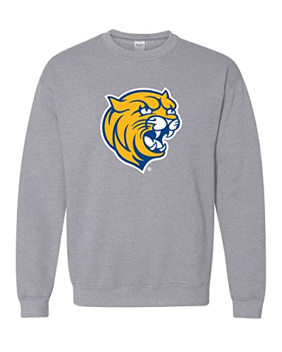 Johnson & Wales University Cat Head Crewneck Sweatshirt - Sport Grey