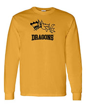 Load image into Gallery viewer, Drexel University Dragon Head Dragons Long Sleeve - Gold
