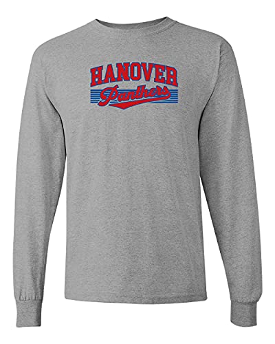 Hanover Panthers Retro Two Color Long Sleeve Shirt - Sport Grey