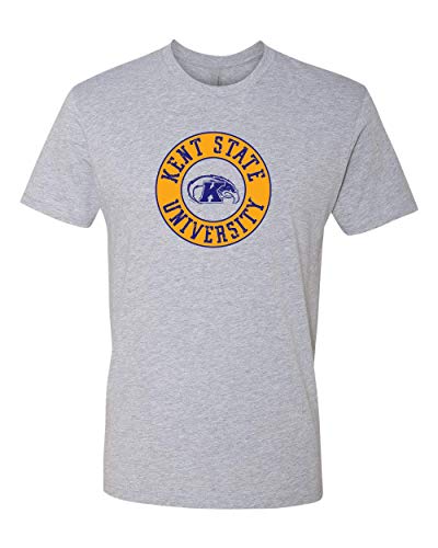 Kent State Circle Two Color Exclusive Soft Shirt - Heather Gray